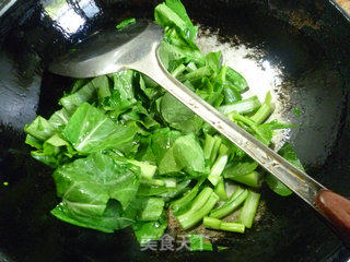 虾皮炒菜薹的做法步骤：5