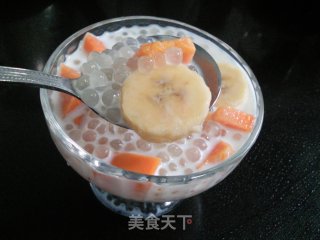香甜可口的木瓜香蕉西米露的做法步骤：5
