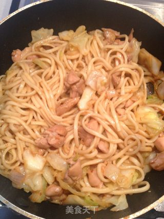 沙爹鸡肉炒乌冬的做法步骤：8