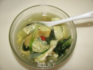 蛋皮菠菜汤的做法步骤：14