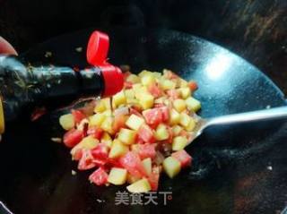 米饭杀手之——腊肉番茄炒土豆的做法步骤：8