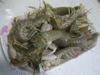清蒸虾爬子的做法步骤：1