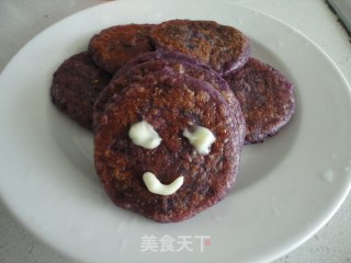 紫薯豆渣糯米饼的做法步骤：8