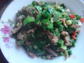 大蒜炒肉的做法步骤：9
