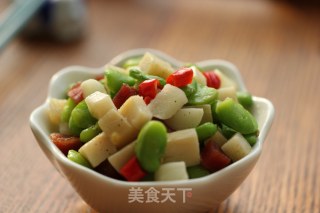 腊肉蚕豆笋丁的做法步骤：9