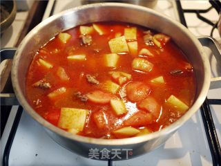 番茄烧牛腩的做法步骤：6