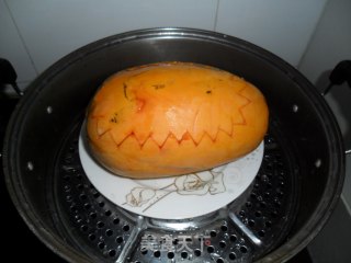 木瓜牛奶炖雪蛤的做法步骤：8