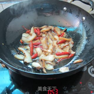 辣炒卤脸皮肉的做法步骤：3