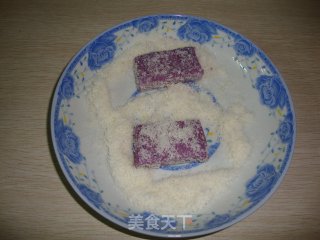 【椰香紫薯糕】------紫色浪漫的邂逅的做法步骤：7