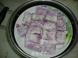【椰香紫薯糕】------紫色浪漫的邂逅的做法步骤：8