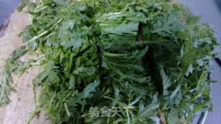 蒜烧茼蒿的做法步骤：3