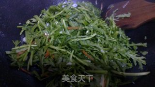 蒜烧茼蒿的做法步骤：5