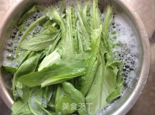 豆豉油麦菜的做法步骤：1