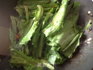 豆豉油麦菜的做法步骤：3