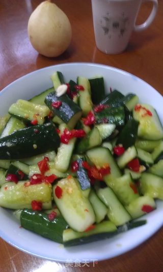 蒜泥剁椒黄瓜的做法步骤：3
