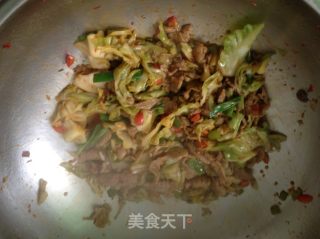 莲白盐煎肉的做法步骤：9