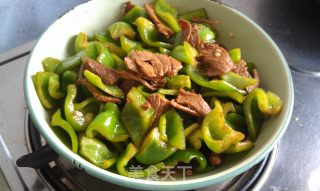 青椒炒肉片的做法步骤：7