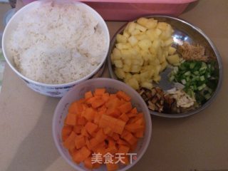 菠萝菠萝饭的做法步骤：1