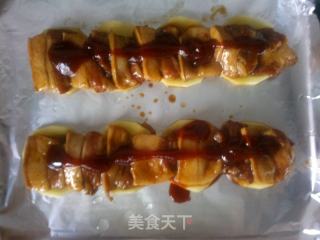 韩式肉味——土豆片烤肉的做法步骤：4