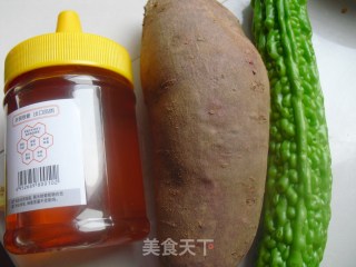 紫薯苦瓜圈的做法步骤：1