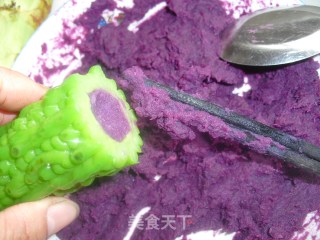紫薯苦瓜圈的做法步骤：7
