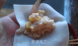 菠萝虾烧卖的做法步骤：4
