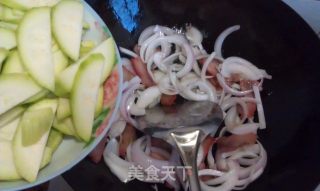 叉烧炒小瓜的做法步骤：3
