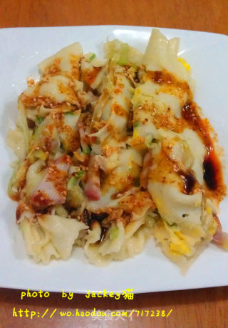 叉烧鸡蛋肠粉的做法步骤：4