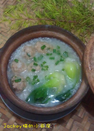 陈皮肉丸砂锅粥的做法步骤：4