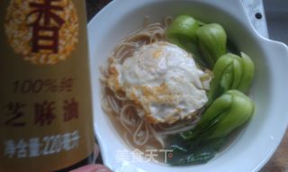 葱油鸡蛋青菜面的做法步骤：5