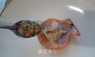 葱油蒸扇贝的做法步骤：5