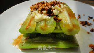 蒜碎浇丝瓜的做法步骤：6