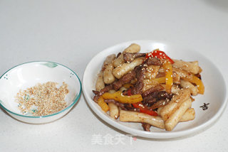 牛肉炒年糕的做法步骤：7