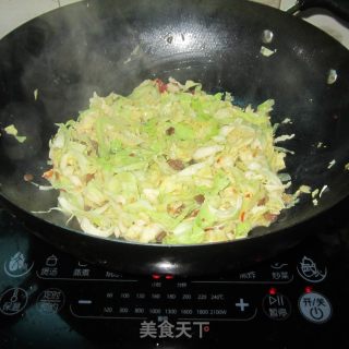 豆瓣酱炒圆白菜的做法步骤：5