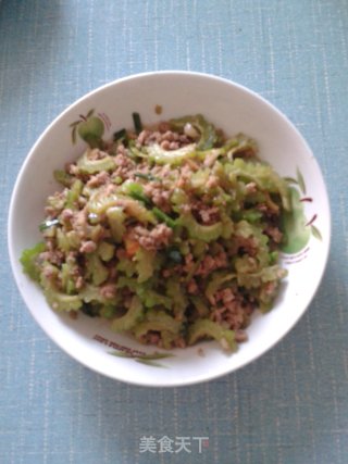 肉末炒苦瓜的做法步骤：3