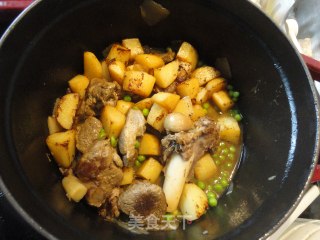 孜然豌豆羊肉煲的做法步骤：8