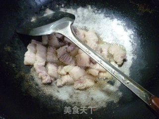 鸡蛋蒸盐炒肉的做法步骤：8