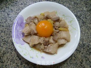 鸡蛋蒸盐炒肉的做法步骤：10