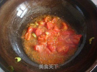 西红柿炝锅面的做法步骤：7