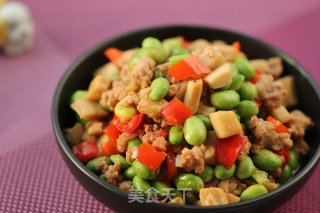 肉末豆米杏鲍菇丁的做法步骤：12