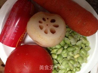 蕃茄烩彩丁的做法步骤：1