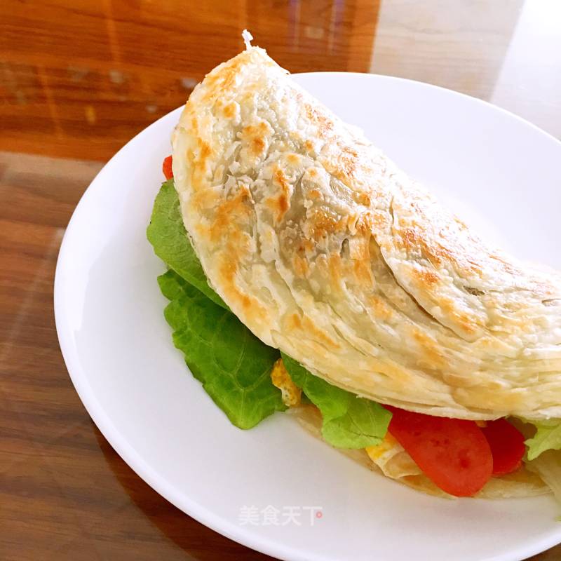 鸡蛋火腿肠手抓饼的做法