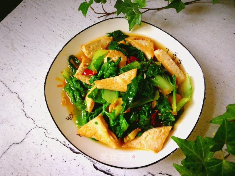 小白菜炒豆腐的做法