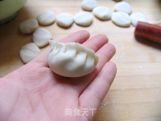 有料的饺子超级香——白菜鲜肉甜玉米蒸饺的做法步骤：12