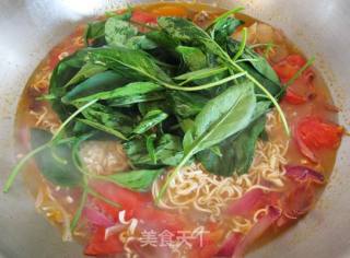 夏日滋阴极品 --- 鸭肉椒叶面的做法步骤：9