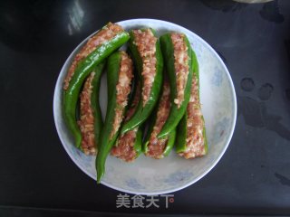 家常菜——煎酿辣椒的做法步骤：8