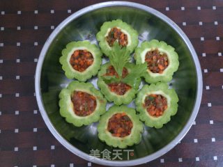 蒸酿苦瓜的做法步骤：3