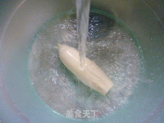 茭白风干肉炒荷兰豆的做法步骤：5