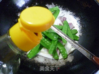 茭白风干肉炒荷兰豆的做法步骤：14