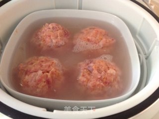 清蒸狮子头的做法步骤：8